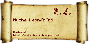 Mucha Leonárd névjegykártya