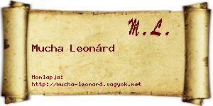 Mucha Leonárd névjegykártya